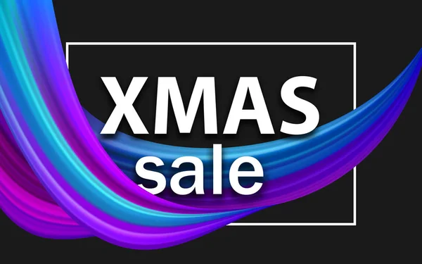 Navidad venta de Navidad cartel promocional con pincelada colorido desi — Vector de stock