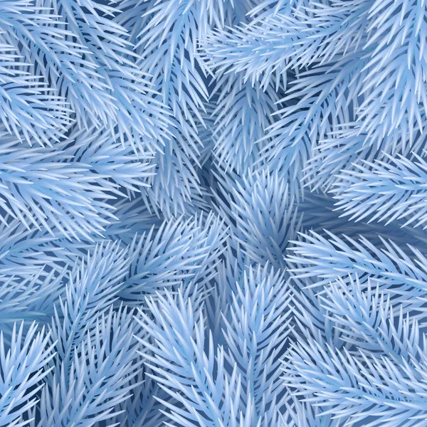 クリスマスの新しい青のモミの枝を持つテクスチャ背景 — ストックベクタ