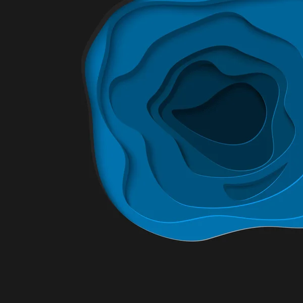 带剪纸形状的蓝色抽象背景. — 图库矢量图片