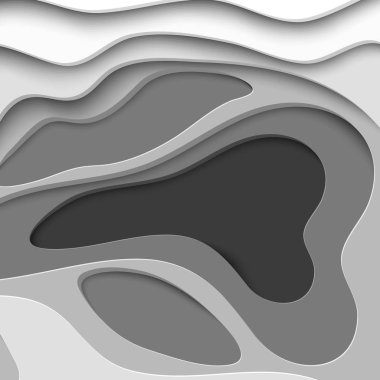 Kağıt ile gri arka plan şekilleri kesim.