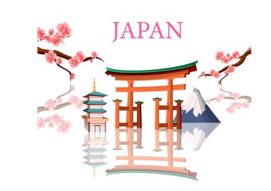 Beyaz Japonya geleneksel arka plan.