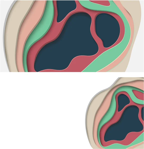 Fondos abstractos coloridos con formas de corte de papel . — Vector de stock