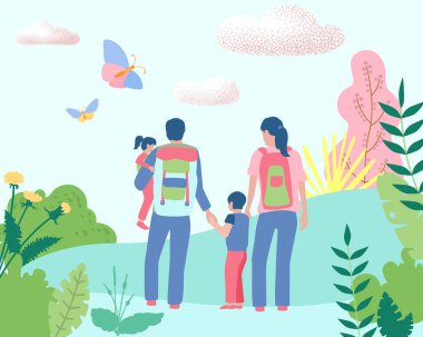 Merhaba yaz. Çocuklu aile tatillerini açık havada geçiriyor.