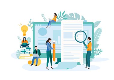 İnsanlar iş için çalışmak, çalışma, iş için modern online teknoloji kullanmak.