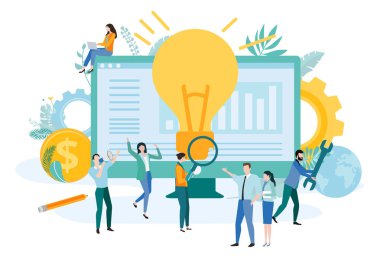 İş projeleri ve çevrimiçi technolog için açılış sayfası şablonu