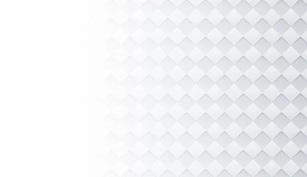 Fondo de papel geométrico abstracto blanco con patrón a cuadros — Archivo Imágenes Vectoriales