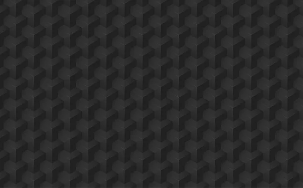 Fondo abstracto negro con patrón geométrico con efecto 3d . — Archivo Imágenes Vectoriales