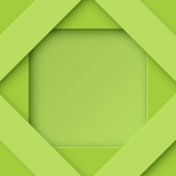 Fundo de papel abstrato verde. Quadro quadrado . —  Vetores de Stock
