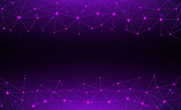 具有抽象网络的紫色全球通信背景. — 图库矢量图片