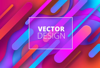 Çerçeve ve geometrik patte ile pembe ve mavi soyut arka plan