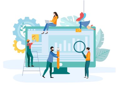 Web geliştirme. Bilgisayar ve web oluşturan kişilerle şablon oluşturma