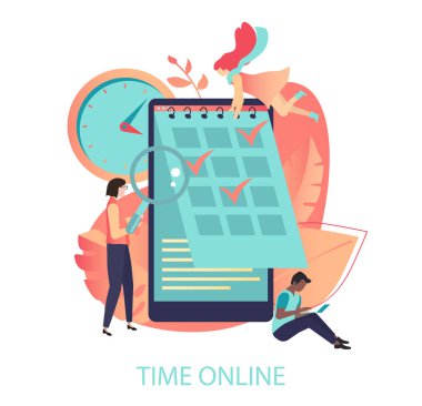 Time online. Counter to use Internet, social networks, screen ti clipart