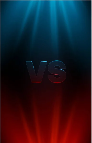 与 - 对抗，红色和蓝色闪亮的屏幕与soffits — 图库矢量图片