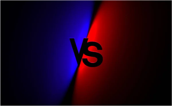 Versus - confrontation, écran brillant rouge et bleu avec signe VS . — Image vectorielle