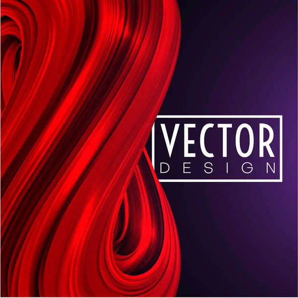 Fond créatif violet avec design abstrait rouge brushstroke . — Image vectorielle