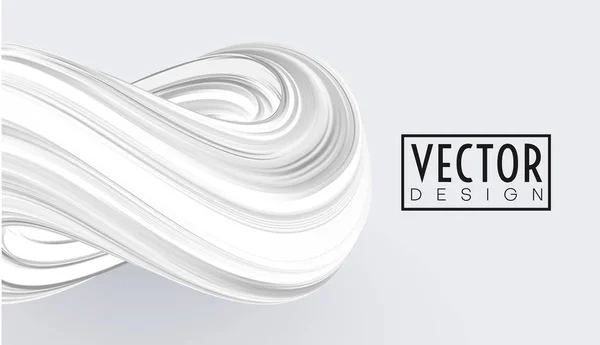 Fondo creativo blanco con diseño de pincelada abstracta . — Vector de stock