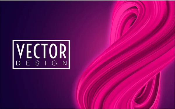 Creatieve achtergrond met roze abstract penseelstreek ontwerp. — Stockvector