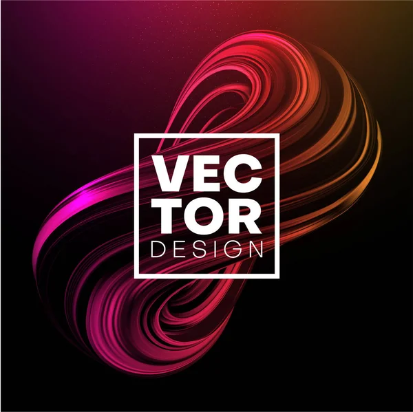 Kreativer glänzender Hintergrund mit rotem abstrakten Pinselstrich-Design. — Stockvektor