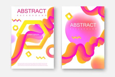 Pembe ve turuncu soyut neon pa ile yaratıcı beyaz arka planlar