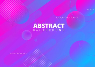 Soyut geometrik patter ile pembe ve mavi spektrum arka plan