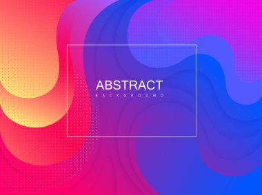 Çerçeve ve soyut dalgalı desenli renkli spektrum kartı.