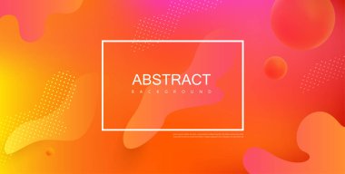 Çerçeve ve soyut desenli turuncu degrade arka plan.