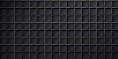 Black abstract background with geometric squares pattern.