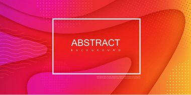 Çerçeve ve soyut dalgalı desenli kırmızı spektrum arka plan.