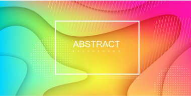 Çerçeve ve soyut dalgalı patter ile renkli spektrum arka plan