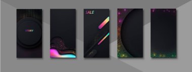 Sosyal ağlar hikayeleri için popüler editable şablonlar, instagram