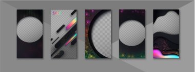 Saydam editable instagram hikayeleri şablonları. Siyah sosyal m