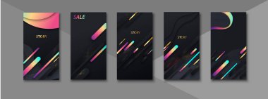 Sosyal ağlar hikayeleri için popüler editable şablonlar, instagram