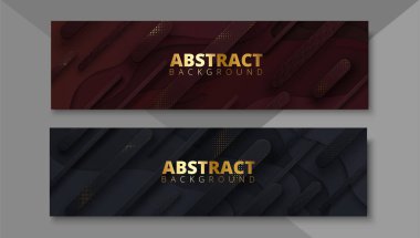 Soyut geometrik desenli afişler.