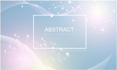 Beyaz çerçeve ve parlak ağ p ile soyut dijital arka plan