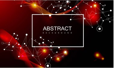 Beyaz çerçeve ve parlak netwo ile kırmızı soyut dijital arka plan