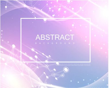 Beyaz çerçeve ve parlak ağ p ile soyut dijital arka plan