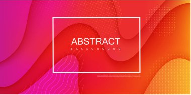 Çerçeve ve soyut desenli kırmızı spektrum lu afiş.