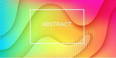 Çerçeve ve soyut desenli renkli spektrum arka planı.