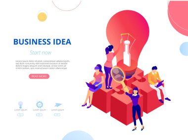 İş fikri ve proje. Ana sayfa, açılış sayfası veya web sayfası des