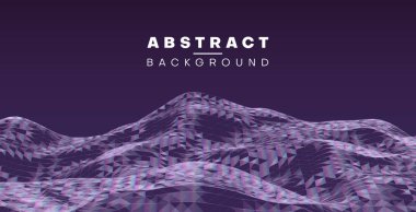 Dijital mozaik geometrik desenli mor soyut arka plan