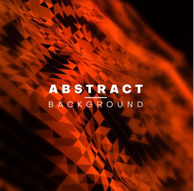 Dijital mozaik geometrik desenli kırmızı soyut arka plan.