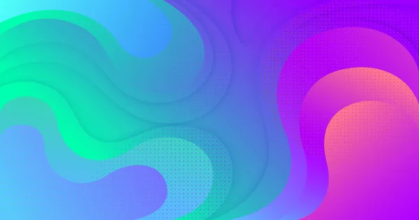 Cartão de espectro colorido com padrão ondulado abstrato . — Vetor de Stock