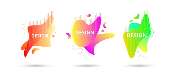 Tasarım için renkli spektrum soyut şablonlar kümesi. — Stok Vektör