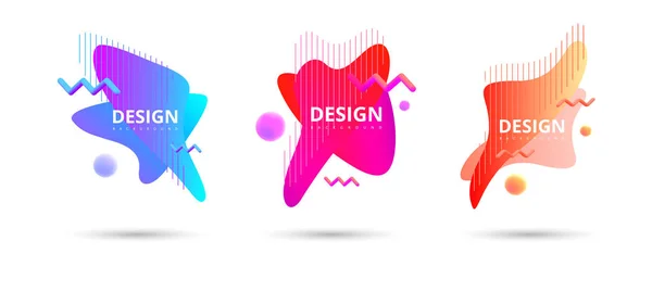 Conjunto de plantillas abstractas de espectro colorido para el diseño . — Vector de stock