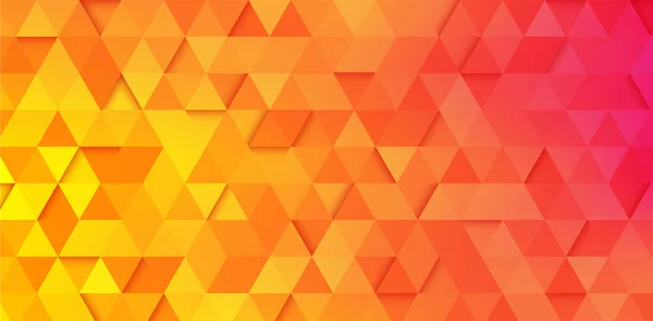 Affiche à spectre orange avec motif géométrique abstrait de triang — Image vectorielle
