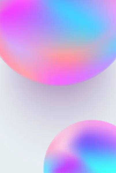 Fondo abstracto blanco con bolas 3D de color de espectro brillante . — Archivo Imágenes Vectoriales