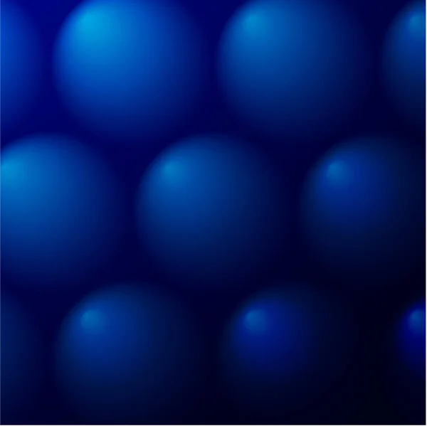Fundo abstrato azul com bolas 3d brilhantes . — Vetor de Stock