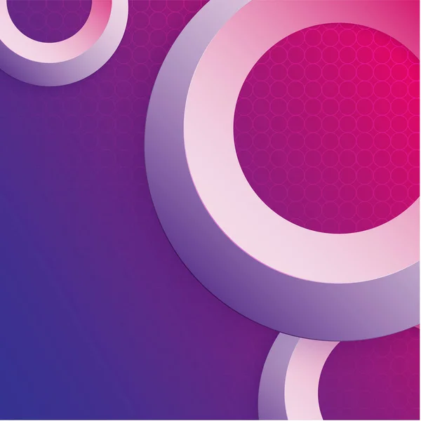 Fondo rosa y púrpura con círculos abstractos . — Archivo Imágenes Vectoriales