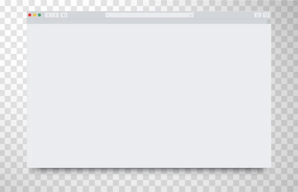 Otevřít bílou prázdnou šablonu okna prohlížeče. — Stockový vektor