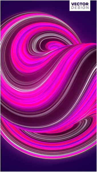 Cartel creativo rosa con diseño abstracto de pincelada . — Vector de stock